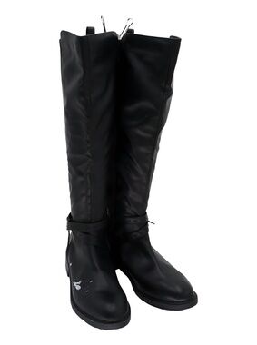 Style and co Verityy Black Faux Leather Tall Boots Size 8.5M